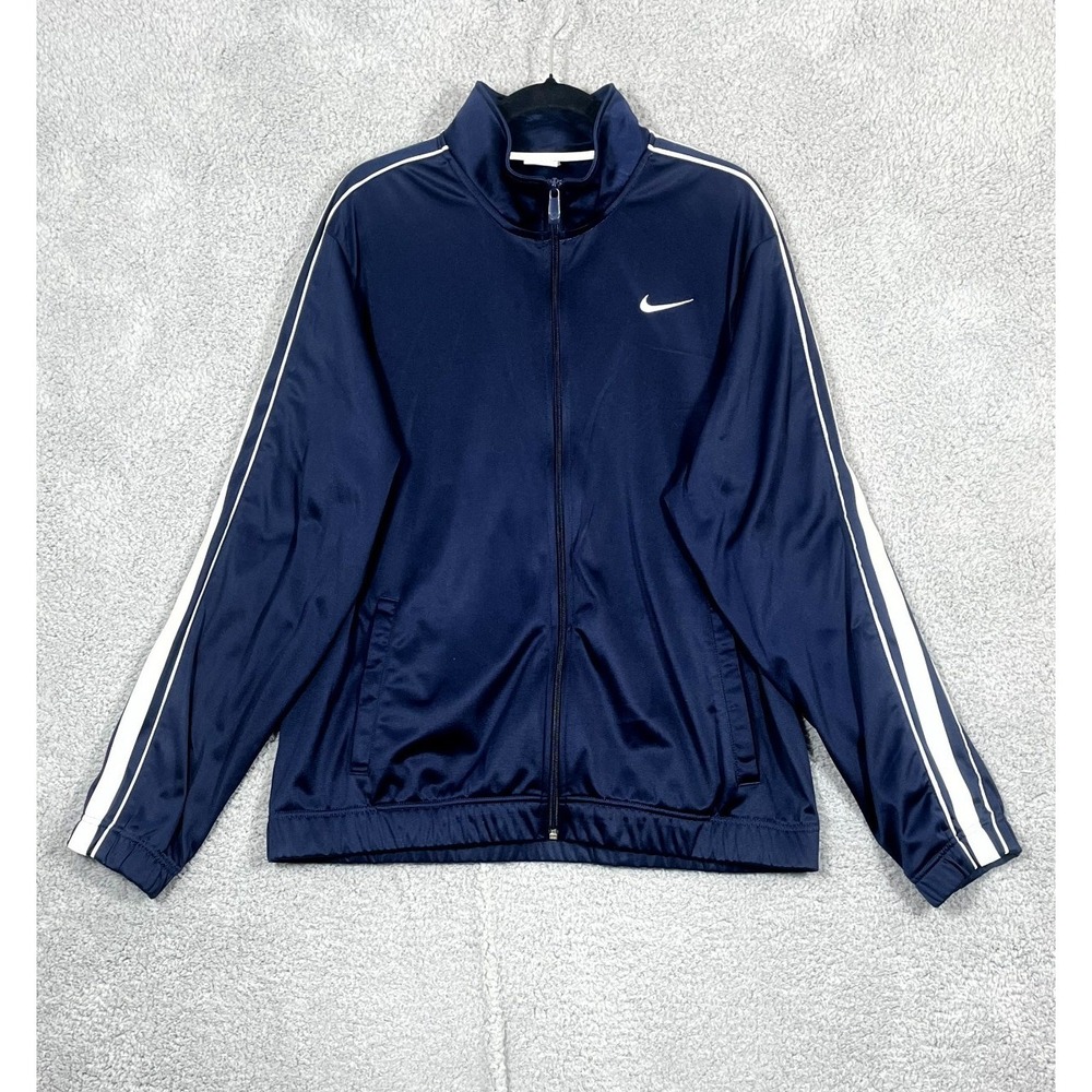 Nike Practice OT Track Jacket Mens L Blue Basketball Running Training Athleisure